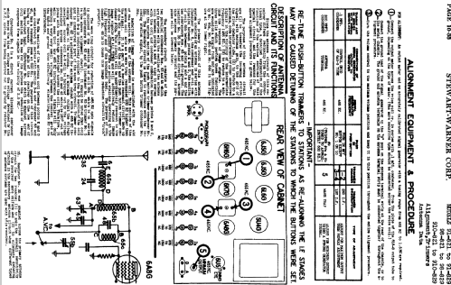 910-82 series chassis; Stewart Warner Corp. (ID = 521311) Radio