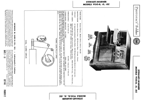 9150-B ; Stewart Warner Corp. (ID = 2003437) Radio