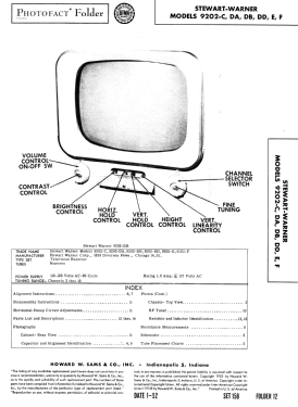 9202-DA; Stewart Warner Corp. (ID = 3017401) Fernseh-E