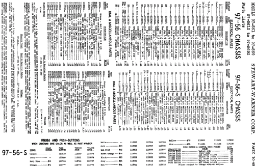 97-569S Ch= 97-56S; Stewart Warner Corp. (ID = 522307) Radio