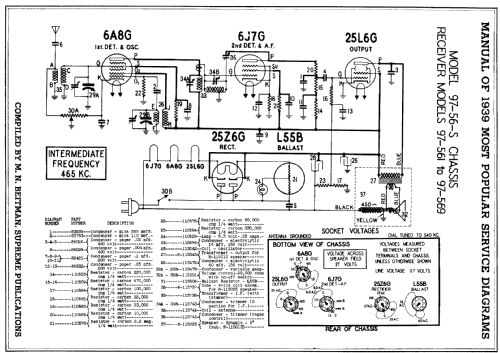 97-56S series chassis; Stewart Warner Corp. (ID = 209949) Radio