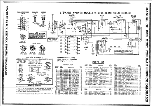 98-61 series chassis; Stewart Warner Corp. (ID = 209951) Radio