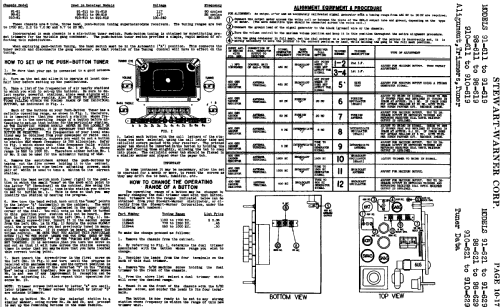 98-61 series chassis; Stewart Warner Corp. (ID = 518981) Radio