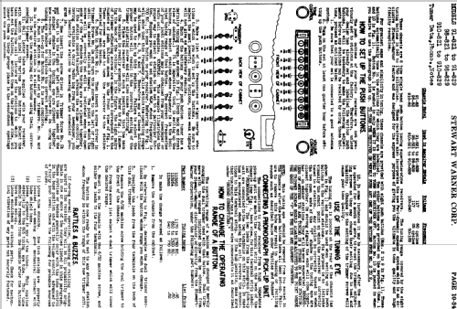 98-828 Ch= 98-82; Stewart Warner Corp. (ID = 521305) Radio