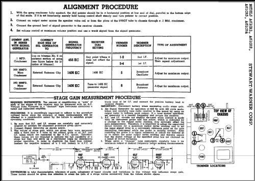 A61CR1 Ch= 9034-C; Stewart Warner Corp. (ID = 409271) Radio