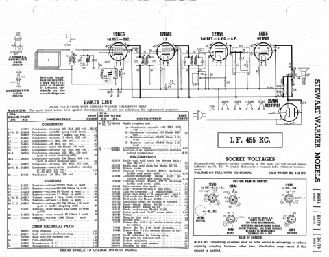 B51T1 Ch= 9044-A; Stewart Warner Corp. (ID = 3120504) Radio