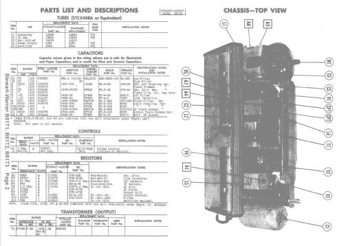 B51T4 Ch= 9044-D; Stewart Warner Corp. (ID = 1517269) Radio