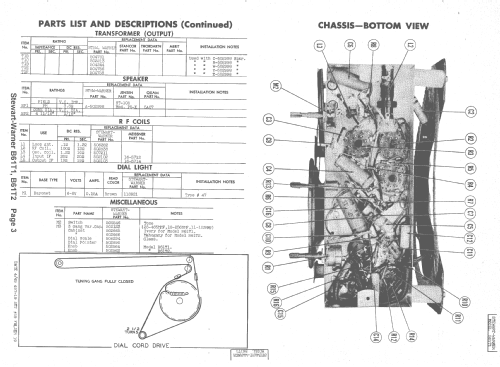 B61T1 Ch= 9046-A; Stewart Warner Corp. (ID = 1524170) Radio