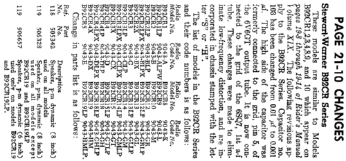 B92CR12 Ch= 9043GR; Stewart Warner Corp. (ID = 565464) Radio