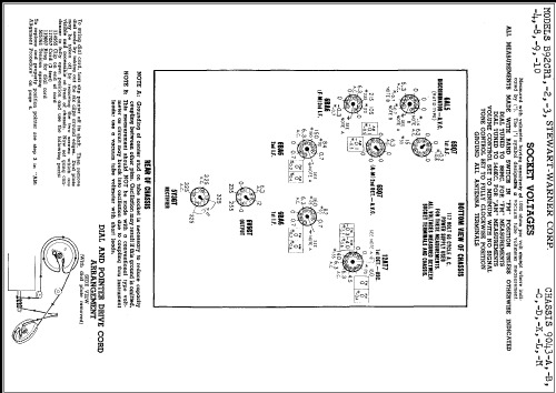 B92CR3 Ch= 9043C; Stewart Warner Corp. (ID = 309533) Radio