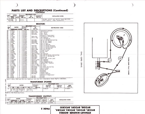 B92CR3 Ch= 9043C; Stewart Warner Corp. (ID = 1301057) Radio