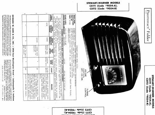 C51T1 Ch= 9045-A; Stewart Warner Corp. (ID = 990971) Radio