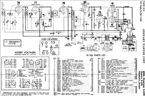 Firestone R-1322 ; Stewart Warner Corp. (ID = 503233) Car Radio