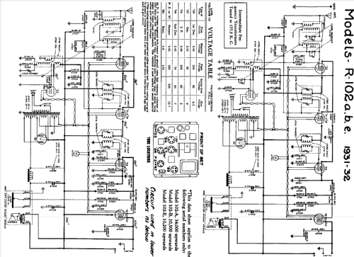 R-102-A chassis; Stewart Warner Corp. (ID = 469914) Radio