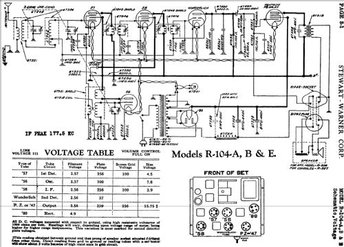 R-104-A ch= R-104; Stewart Warner Corp. (ID = 495156) Radio