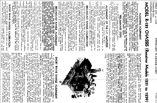 R-125 series chassis; Stewart Warner Corp. (ID = 500764) Radio