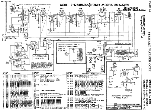 R-126 series chassis; Stewart Warner Corp. (ID = 501287) Radio