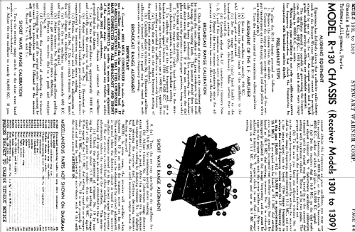 R-130 series chassis; Stewart Warner Corp. (ID = 503059) Radio