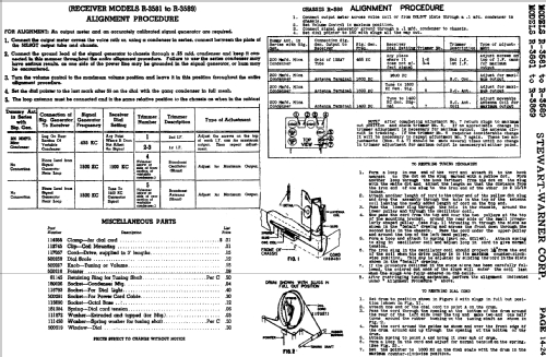 R-3587 Ch= R-358; Stewart Warner Corp. (ID = 549316) Radio