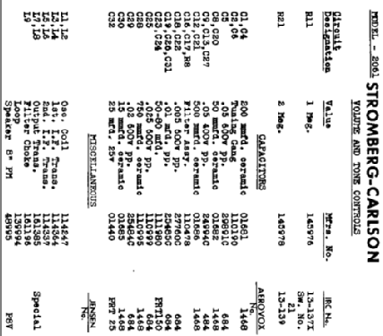 2061 ; Stromberg Carlson (ID = 2152601) Radio