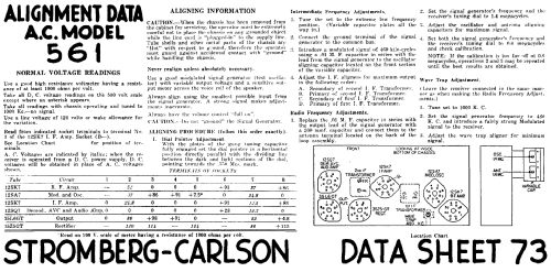 561 ; Stromberg Carlson (ID = 1714879) Radio