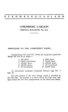 A.C. Dual-Wave 635; Stromberg-Carlson (ID = 2783877) Radio