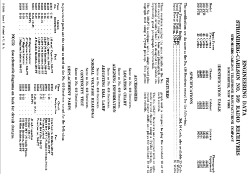509-PF ; Stromberg-Carlson Co (ID = 1265542) Radio