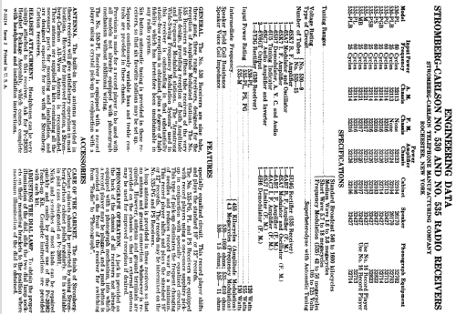 535-PSB ; Stromberg-Carlson Co (ID = 1267937) Radio