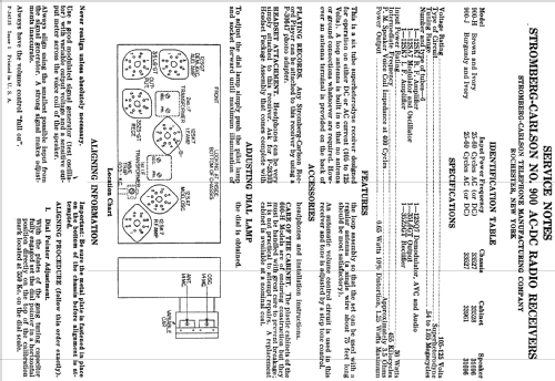 900-J ; Stromberg-Carlson Co (ID = 1268628) Radio