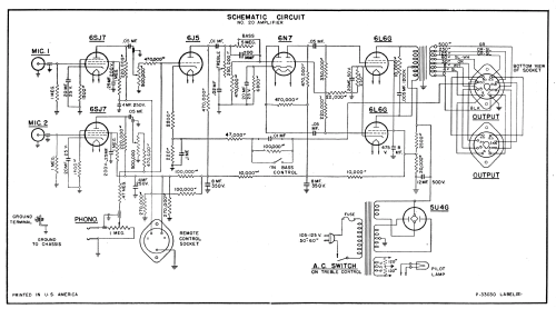 Amplifier No. 20; Stromberg-Carlson Co (ID = 2741577) Ampl/Mixer