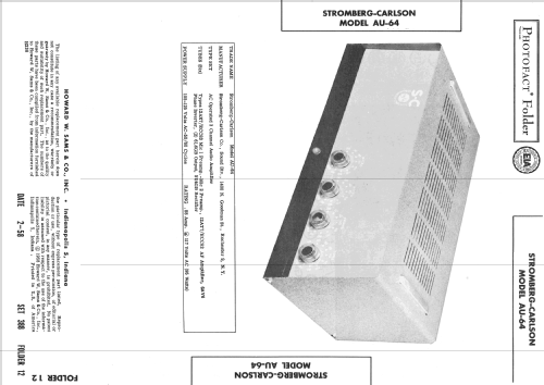 AU-64; Stromberg-Carlson Co (ID = 2536442) Ampl/Mixer