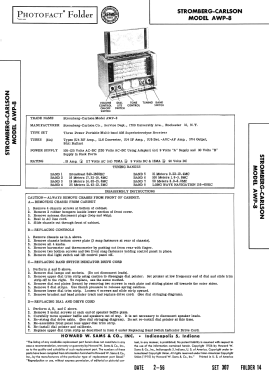 AWP-8; Stromberg-Carlson Co (ID = 2740643) Radio