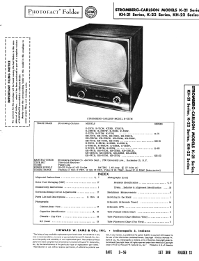 K21HB Series K-21; Stromberg-Carlson Co (ID = 2752436) Fernseh-E