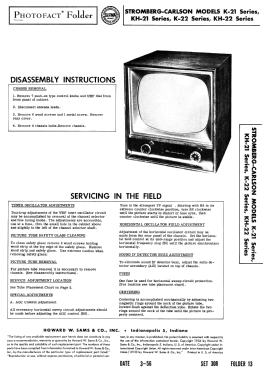 K21HCB Series K-21; Stromberg-Carlson Co (ID = 2752452) Television