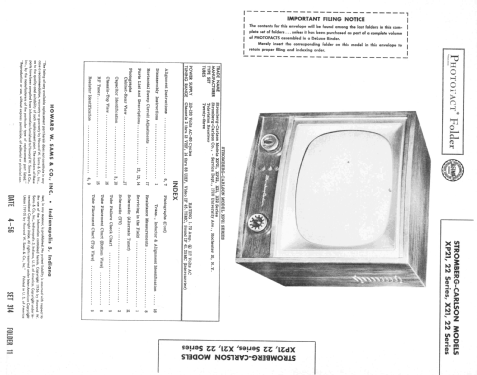 X21 X22 Series ; Stromberg-Carlson Co (ID = 2175812) Television