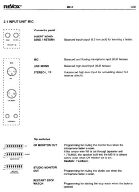 Revox Broadcasting Console - Rundfunk Mischpult MB-16; Studer-Revox; (ID = 2750281) Verst/Mix