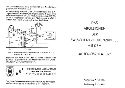 Auto-Oszillator B; Stuzzi Ges. mbH; (ID = 73598) Equipment