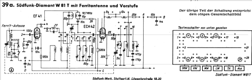 Diamant W81T; Südfunk-Apparatebau, (ID = 753841) Radio