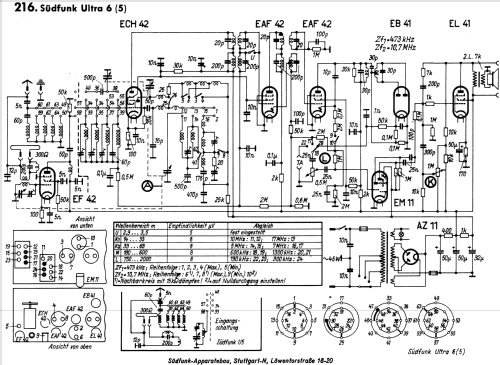 Ultra 5; Südfunk-Apparatebau, (ID = 753845) Radio