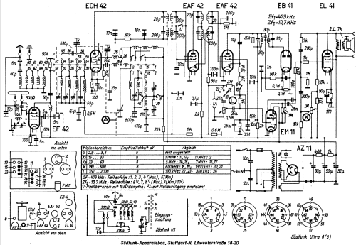 Ultra 6W; Südfunk-Apparatebau, (ID = 415250) Radio