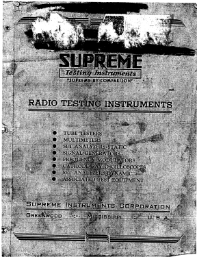 Set Tester 504-A; Supreme Instruments (ID = 3072790) Equipment