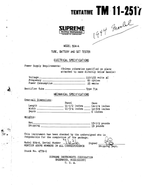 Set Tester 504-A; Supreme Instruments (ID = 3072791) Equipment