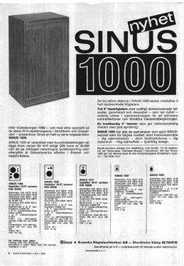 Sinus '1000-serie' högtalare 1003; Svenska (ID = 2928263) Speaker-P