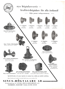 Sinus Högtalarelement Kombifon typ PMK; Svenska (ID = 2894703) Speaker-P