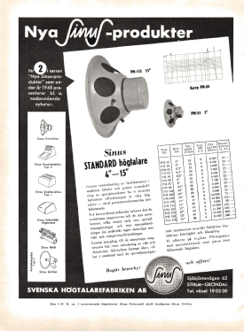 Sinus Högtalarelement PM-104; Svenska (ID = 2898550) Speaker-P