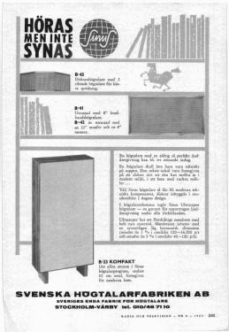 Sinus 'Musikmöbler' högtalare B-43; Svenska (ID = 2926586) Parleur