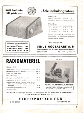 Sinus sekundärhögtalare Typ A; Svenska (ID = 2904746) Speaker-P