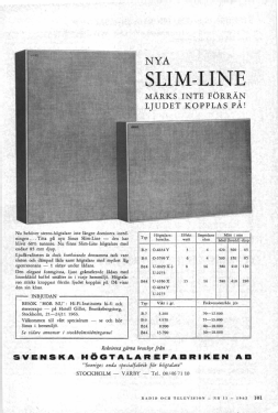 Sinus 'Slim Line' högtalare B-44; Svenska (ID = 2927157) Parleur