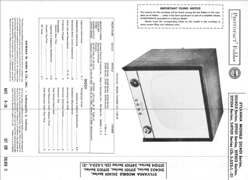 21C401 Series Ch= 1-5321; Sylvania Hygrade, (ID = 2370283) Televisión