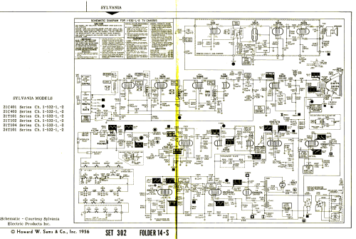 21C401 Series Ch= 1-5321; Sylvania Hygrade, (ID = 2695329) Television